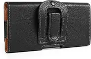 Horizontal Cell Phone Holsters Belt Clip Case Belt Pouch for Men Compatible for Apple iPhone 14 13 12 11 Pro XR Samsung Galaxy S23 S22 S21 S20 S10e A10e Note 10 Google Pixel 6a 5a 5 (Small)