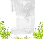 Fish Tank Food Feeder, Clear Fish Tank Shrimp Feeder Dish, Food Equipment with Suction Cup Design, Strong Adsorption, Anti-Floating for Home Aquatic Pets