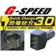 【★優洛帕-汽車用品★】G-SPEED 碳纖紋4.8A 3USB 點煙器電源插座車充 快速充電 自動調整充電電流 PR-71