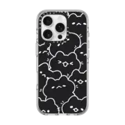 iPhone 16 Pro Clear Case MagSafe Compatible Cats! B&W by Milkkoyo