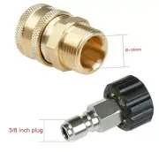 5000PSI M22 Swivel Pressure Washer Hose Adapter 3/8 Quick Connect Fittings Set
