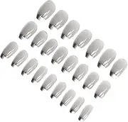 minkissy 2 Piece Nail Art Decals Fake Nail Artificial Fingernails Fake Fingernails Women Nail Decor Nail Stickers Light