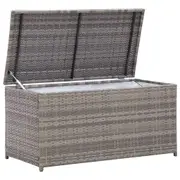 Garden Storage Box Poly Rattan 100X50x50 Cm Grey Storage Deck Boxes