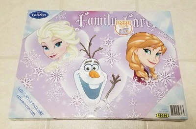 Disney Frozen Canvas LED Wall Art Picture Olaf Elsa Anna