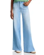 Mother Patch Pocket Undercover Wide Jeans in Friendly Reminder