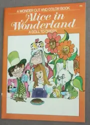 Vtg 1971 ALICE IN WONDERLAND Paper Dolls WONDER BOOKS Cut & Color UNCUT