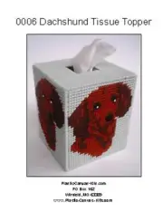 Dachshund Dog Tissue Topper-Plastic Canvas Pattern or Kit