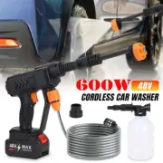 Portable Cordless Car High Pressure Washer Jet Water Wash Cleaner Gun +1 Battery