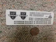 Herald King decals HO Superior Pullman and Grangeville black H207