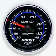 Autometer Cobalt Boost/Vacuum Gauge Mechanical - 10 Feet, 30 inHg/45 PSI, 2 1/16 Inch, AU6108