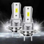 UZZH 2 PCS Car H7 LED Bulbs, 6000K Super Bright LED Fog Light Bulb, Plug and Play Daytime Running Lights, Automotive Lighting Accessories for Cars, Trucks and Vans