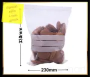 500 Piece - Resealable Zip Lock Bags with Write On Panel 230 x 330mm - 100µm
