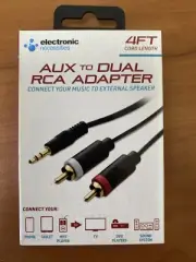 Electronic Necessities 4 Ft Aux To Dual RCA Adapter