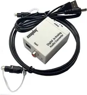 YUBIN DAC Digital to Analog Converter Digital Optical SPDIF Toslink to Analog Stereo RCA Audio Converter Adapter with Optical Cable for PS3 Xbox HD DVD PS4 Home Cinema Systems AV Amps TV