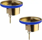 Lyaciomn Floor Drain Core Floor Drain Odor Proof Core 2 Pcs Floor Drain Backflow Preventer, All Brass Thickened Anti-Backflow Sewer Core