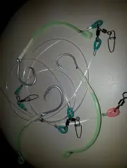 250LB LEADER DHUFISH TUNA RIGS 3 LUMO DROPPERS SWAPABLE 12/0 TUNA CIRCLE HOOKS