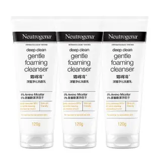 【Neutrogena 露得清】深層淨化洗面乳100g x3入(深層淨化/抗黑頭柔珠/保濕/男性 4款任選)