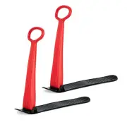 Slippery Racer Kids Foldable Downhill Winter Ski Scooter Snow Sled, Red (2 Pack)