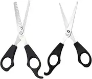 Professional Hair Cutting Scissors Set 2pcs Barber Scissors Hair Thinning Shears Effortless Handle for Long-lasting Comfort Suitable for Daily Professional Use