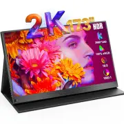 17.3" Portable Monitor QHD 2560x1440 Gaming PC Monitor Laptop Extend Screen