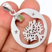 Tree Of Life - Natural Ethiopian Opal Rough 925 Silver Pendant BP211576 TOLP1