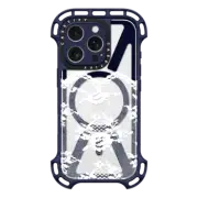iPhone 16 Pro Ultra Bounce Case MagSafe Compatible White Romantic Lace Transparent