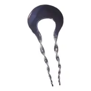 Oval Sterling Silver Modernist Hair Comb
