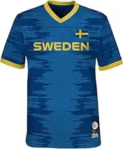 [FIFA] Unisex Official 2023 Women's Football World Cup Kids Team Shirt, Sweden T-Shirt (Pack of 1)
