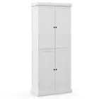 4-Door Kitchen Food Pantry Floor Cabinet Cupboard Storage Shelving Sideboard
