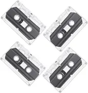 MERRYHAPY 4 Pack Blank Audio Cassette Tapes Cassette Tape Blank for DIY Projects Decorations