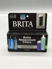 New Brita 2 Bottle Replacemnt Filters Faor All Hard-Sided & New Sport Bottles