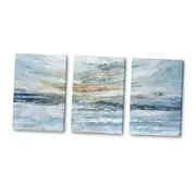 Abstract Canvas Wall Art for Bedroom 3 12x16inchx3 panel Blue Abstract Wall Art