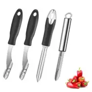 4 Pcs Jalapeno Pepper Corer Zucchini Cucumber Corer Remover for Kitchen