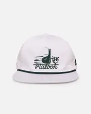 [Malbon] Malbon Cotton Twill Rope Snapback Hat White - Size ONE ONE White