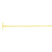 Sterling Silver Gold Plated Fancy Links T Bar Clasp 19cm Bracelet