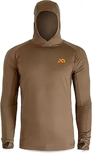 [First Lite] Men’s Wick Hoody - Merino Wool Ultralight Camo Hunting Base Layer, Quick Dry, UV Protection Hunting Clothing