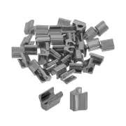 40Pcs Zipper Slider Retainers - #3 Top Stoppers for Replacing, Metallic Black
