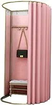Portable Clothing Store Fitting Room Light Pink 100 * 95 * 200CM Mobile Dressing Room with Simple Design
