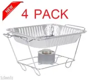 4 PACK Buffet Chafer Food Warmer Wire Frame Stand Rack half Size Chafing Dish