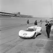 Jo Bonnier Phil Hill Chaparral 2D Chevrolet in the pit lane 1966 Old Photo 3