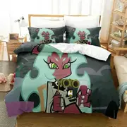 v2531 Bed Sheets Anime Panty Stocking Bedding Set Duvet Cover Bed Set Quilt Cover Pillowcase Comforter king Queen Size Boys Adult Bedding Set 3-Piece