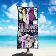 Taylor Swift Printed Beach Bath Towel Large Microfibre Bath Towel Adult Kids Lightweight Holiday Summer Swimming Towels B