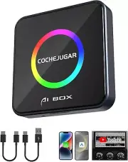 Wireless AI TV Box Adapter w/ Netflix YouTube – CarPlay & Android Auto - NIB