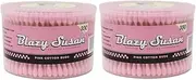 Blazy Pink Cotton Buds | Pack of 2 | Thick Cotton Swabs | No Residue or Aftertaste | 600ct