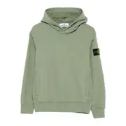 [Stone Island] Stone Island Kangaroo-pocket Hoodie 8 A GREEN