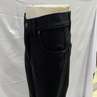 【PK 褲子大王】黑色中腰中直筒牛仔褲(純棉牛仔褲)