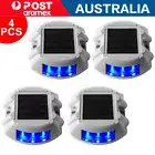 1-10X Solar LED Pathway Driveway Lights Lamp Dock Step Road Safety Marker Blue