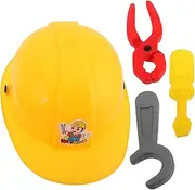 Generic 1 Set Construction Gear Pretend Play Tool Kit for Creative Learning Realistic Engineering with Hard Hat Pliers Screwdriver Wrench for Roleplaying and Teamwork Fun