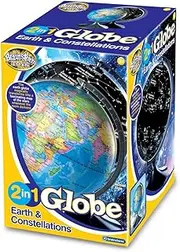 Brainstorm Toys E2001 Light Up 2 in 1 Globe Earth & Constellations, Multicolor