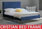 PREMIUM CRISTIAN KING SINGLE DOUBLE QUEEN KING SIZE BLUE VELVET BED FRAME